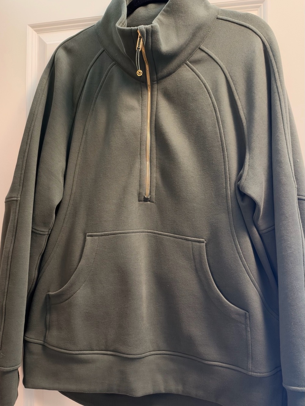 Lululemon scuba hoodie Olive Green Half-Zip Pullover Sweater